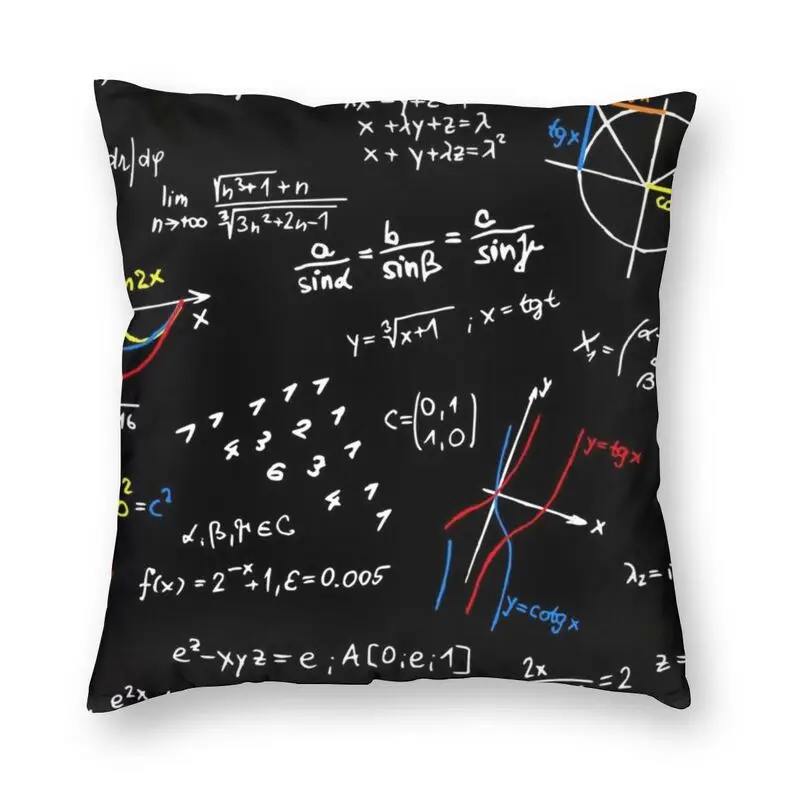 

Mathematics Formulas Math Numbers Modern Throw Pillow Covers Home Decor Science Geek Teacher Cushions for Sofa