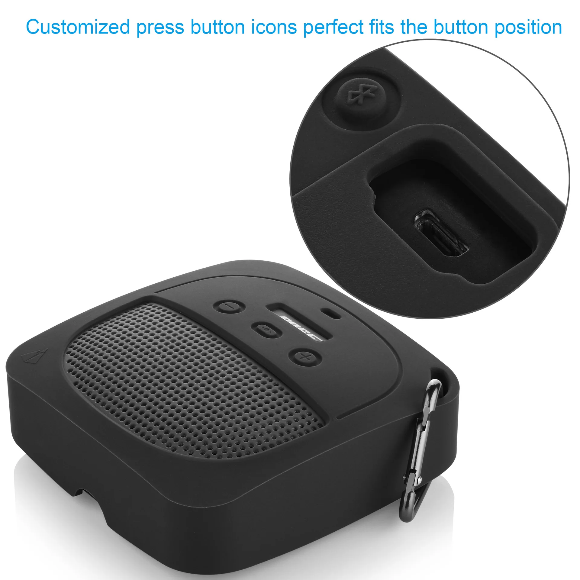 Разноцветный противоударный чехол для Bose SoundLink Micro мягкий защитный силиконовый