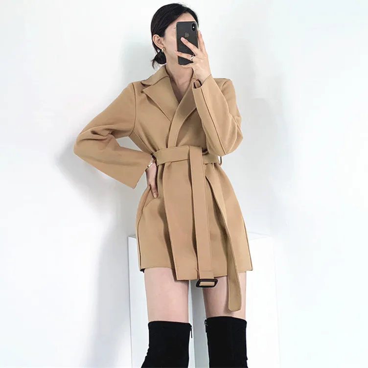

Lady jackets female woolen overcoat flash woolen cloth blazer 8838