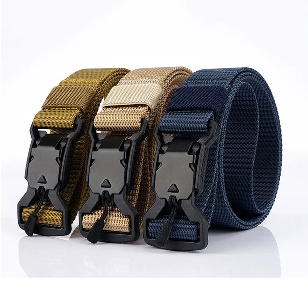 

CANTIK 2020 New Unisex Leisure Light Neutral Belt Magnetic Buckle Nylon Belt Multi Color Accessories Women 3.0cm Width CBCA202