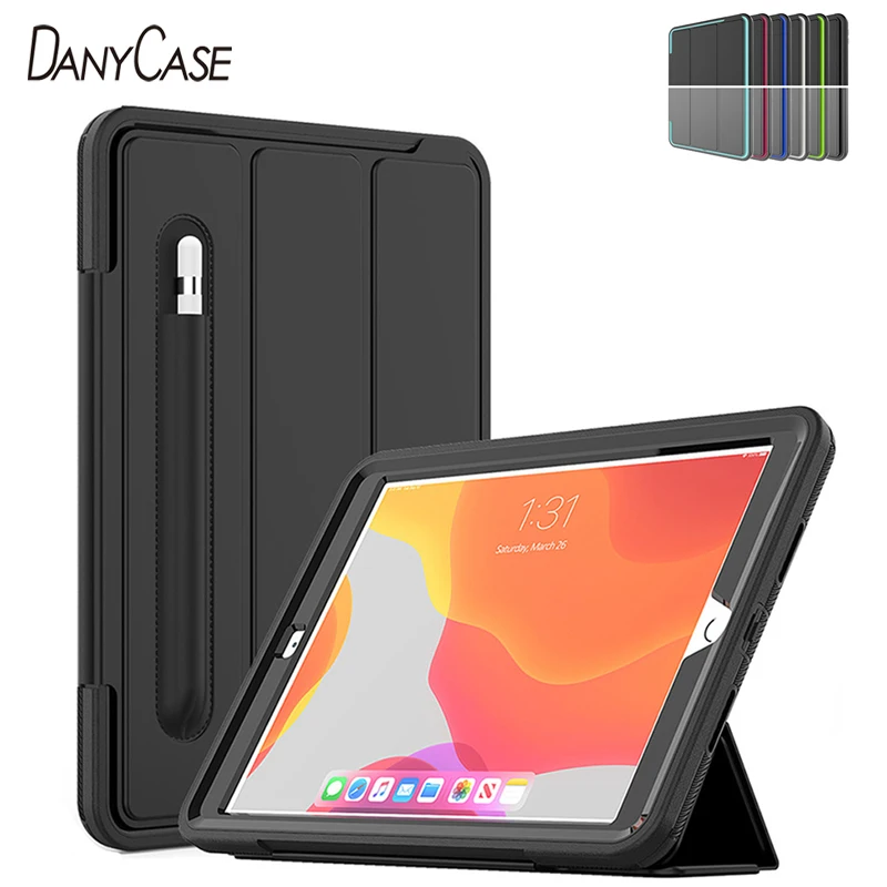 2019 iPad 10 2 чехол Обложка для 7th поколения Чехол с карандаш держатель 8th 2020 A2197 A2198