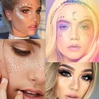 Новая бронзовая тату-наклейка музыкальный фестиваль золотое лицо Временные татуировки водостойкие веснушки макияж наклейки для глаз оптовая продажа