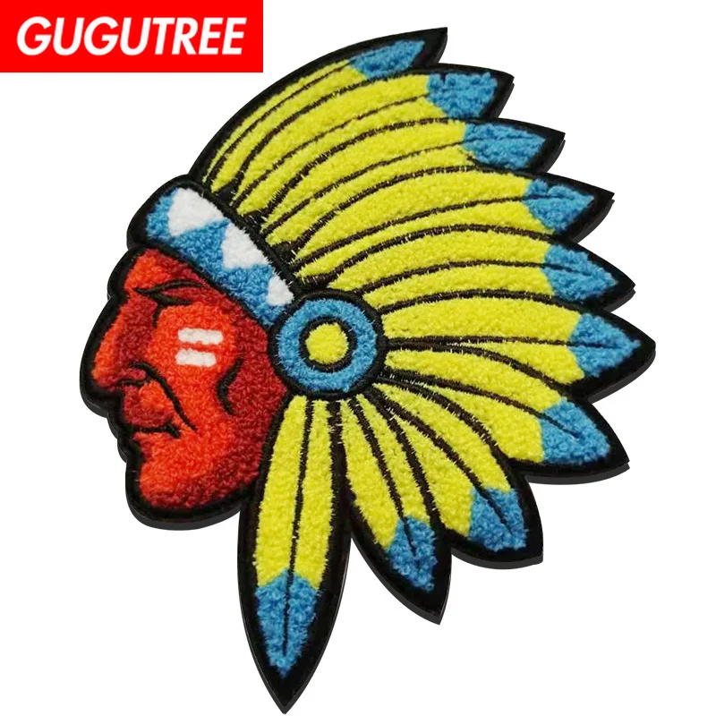 GUGUTREE вышивка полотенец большая индийская нашивка Мультяшные нашивки