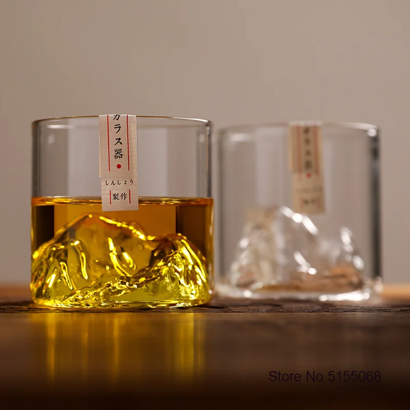 

Японский 3D горный стеклянный ледник для виски старомодный виски Rock Glass es Whiskey-Glass деревянная Подарочная коробка чашка для водки стакан для ви...