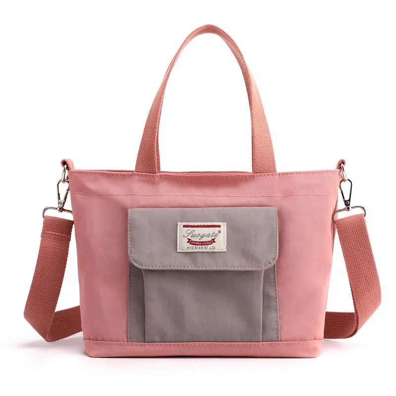 

2021 Summer New Nylon Women's Shoulder Messenger Bag Waterproof Cloth Bag Simple and Versatile Lightweight Handbag Canvas Bag