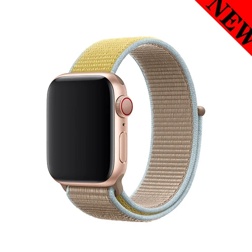 44 Спортивные петли для наручных часов Apple watch, версии 5 4 44 мм 40 мм, ремешок 42 мм, 38 мм, версия наручных часов Iwatch серии 5/4/3/2/1 двухслойного тканого нейлона браслет ремень - Цвет ремешка: 44