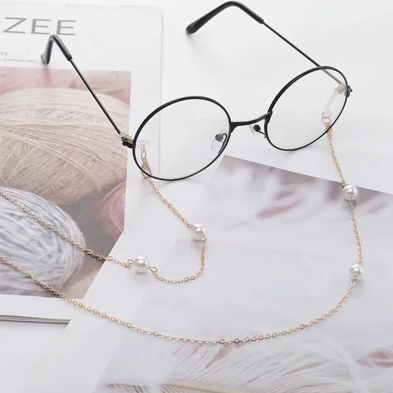 

2020 new glasses chain anti slip anti loss Beaded glasses chain hanging rope neck mask chain mask rope