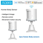 Умный датчик движения человеческого тела Aqara Zigbee, подставка для подключения, приложение Mi home homekit через Android и IOS