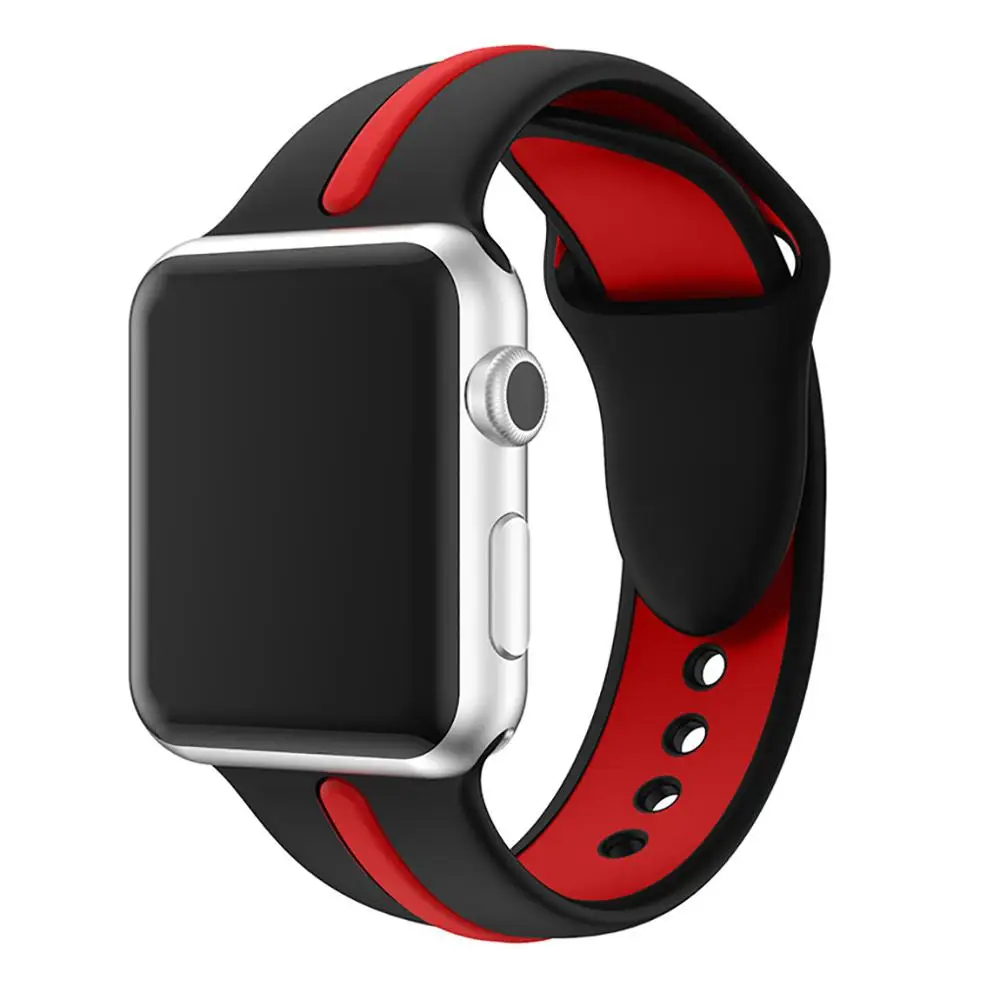 Ремешок для часов силиконовый Apple Watch 1/2/3/4/5 44/40/42/38 мм | Наручные часы