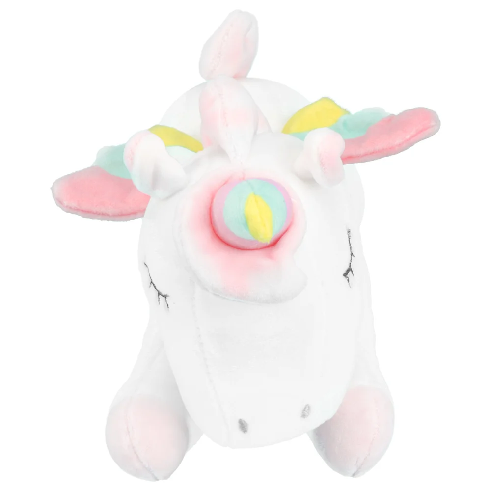 

1pc Plush Pillow Doll Shape Design Rainbow Color Addorable for Kids Girls White