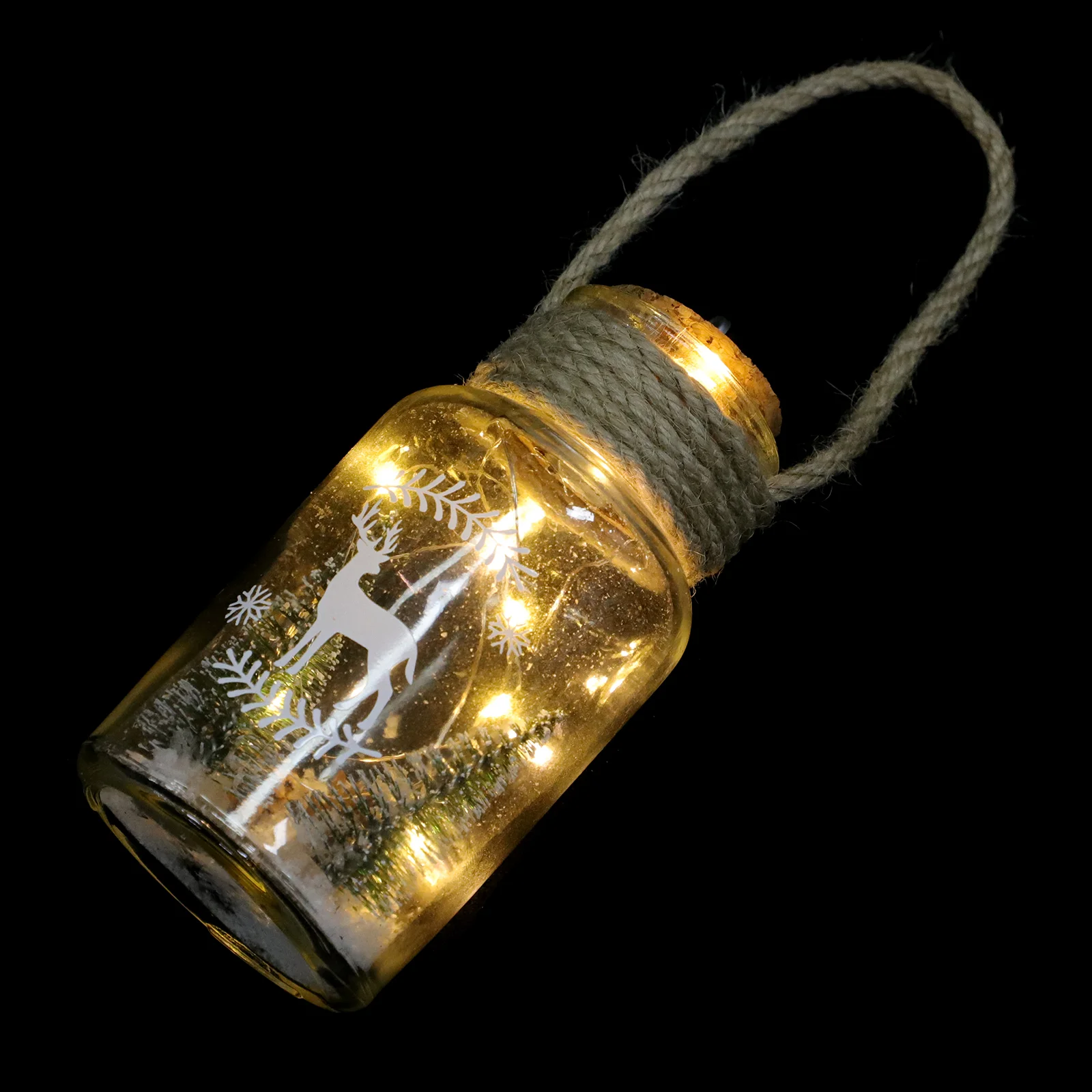 

1Pc Desktop Glass Adornment Xmas Party Decorative Prop Nordic Ornament White