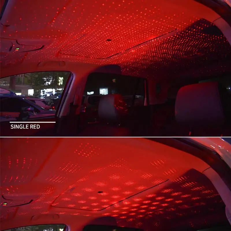 СВЕТОДИОДНЫЙ Автомобильный Ночной светильник на крышу проектор атмосферный