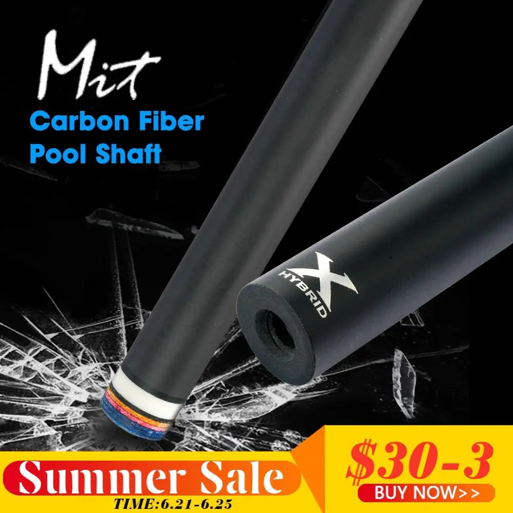 

MIT Pool Cue Shaft 12.5mm Tip Carbon Fiber Shaft Phenolic Ferrule 74cm 3/8*8 Radial Pin Joint Single Shaft Pool Billiard Cue Kit