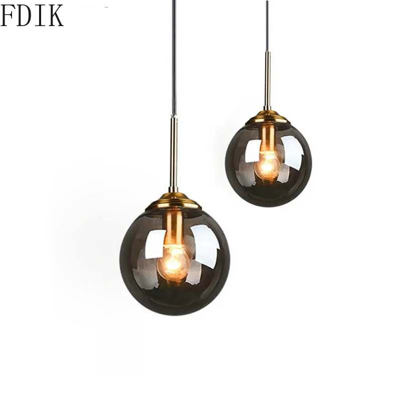 Подвесные светодиодные светильники Noridic в стиле лофт круглый стеклянный