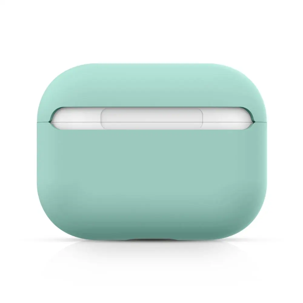 color 3 Чехол для AirPods Pro, мягкий жидкий силиконовый защитный чехол, видимый передний светодиодный чехол для AirPods Pro, чехол 3, модный зеленый - Цвет: color 3