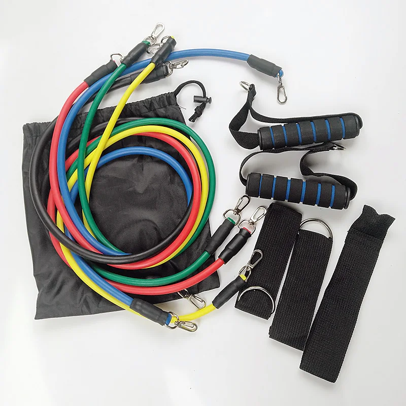 Набор эластичных лент комплект из 11 предметов спортивное оборудование для