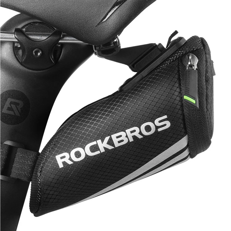 ROCKBROS Mini Saddle Bag MTB Bike Portable Nylon Rear Seat Package Reflective Small Tail Bicycle Accessories | Спорт и развлечения