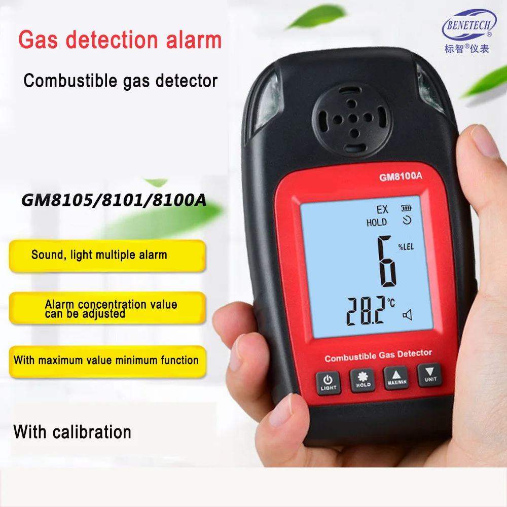 

Gm8100 Combustible Gas Detector Independent H2S Gas Sensor Warning-up High Sensitive Poisoning Alarm Detect Test Tools