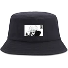 Jujutsu кайсен Gojou Satoru аниме ведро шляпы для мужчин и женщин, мужский Простый кожаный Harajuku Солнцезащитная шляпа от солнца для женщин Шапки для рыбаков модные уличные мужские Боб головные уборы