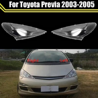 car front glass lens headlamp shell for toyota previa 2003 2004 2005 transparent lampshade auto lamp light case headlight cover