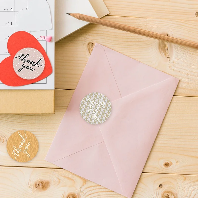 100 шт./лот бумажные этикетки наклейки золотые спасибо для печати ручной работы