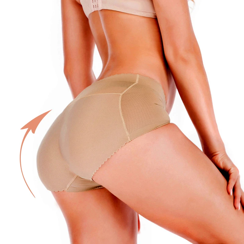 Sexy Women Mid-rise Sponge pad Enhancers Fake Ass Panty Hip Butt Lifter Underwear Bottom Push Up Panties Beathable Panty Shorts