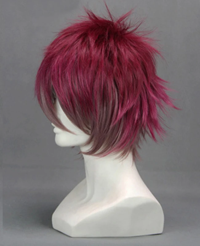 Тёмно-красный термостойкий синтетический парик для влюбленных аято Сакамаки из