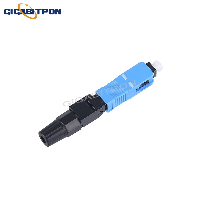 50pcs SC quick connector SC UPC adapter FTTH optical fiber quick field assembly fiber optic cable connector,