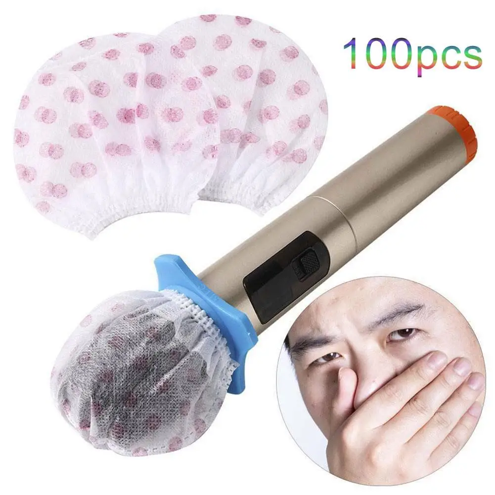 

100Pairs Disposable Non-woven Microphone Cover Removal Windscreen Protective Mic Cap Pad for KTV Karaoke Supplies