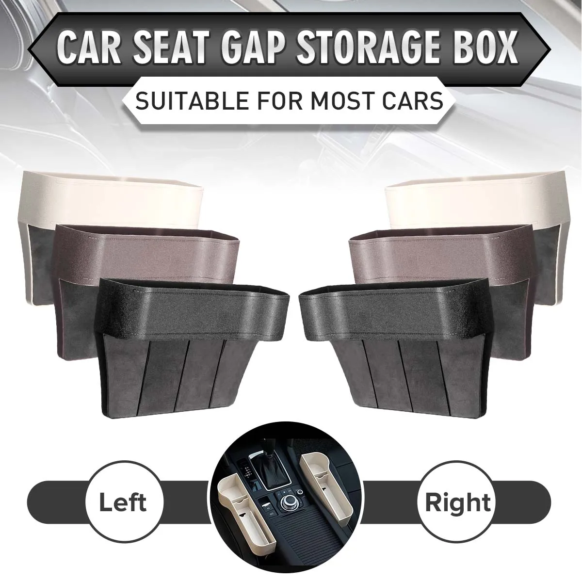 

Car driver side ABS plastic seat gap storage box pocket organizer phone holder Uiversal size seat interior accessories