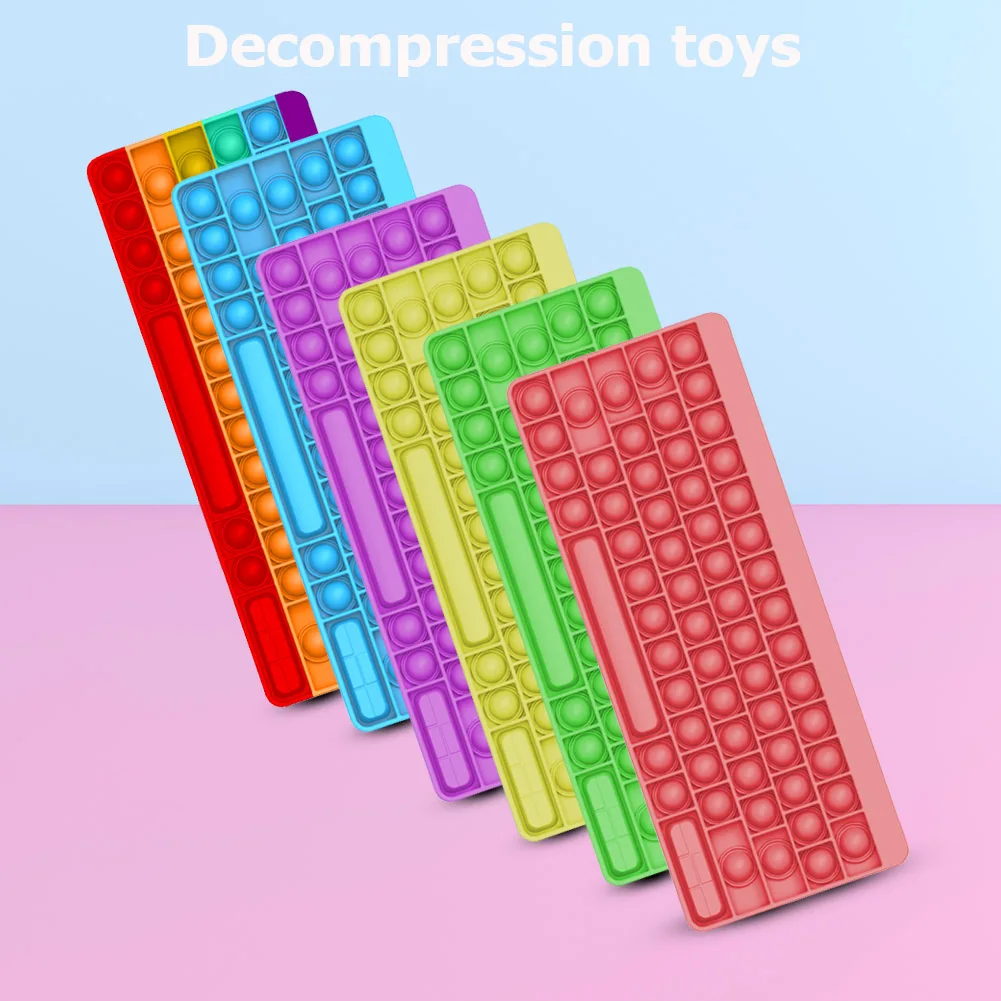 

Silicone Keyboard Push Bubble Sensory Toy Anti-stress fidget Autism Toys Stress Relieve Decompression Educational for Adults Kid