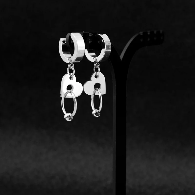 Модные клипсы из нержавеющей стали для женщин серьги 2021 модная подвеска в форме