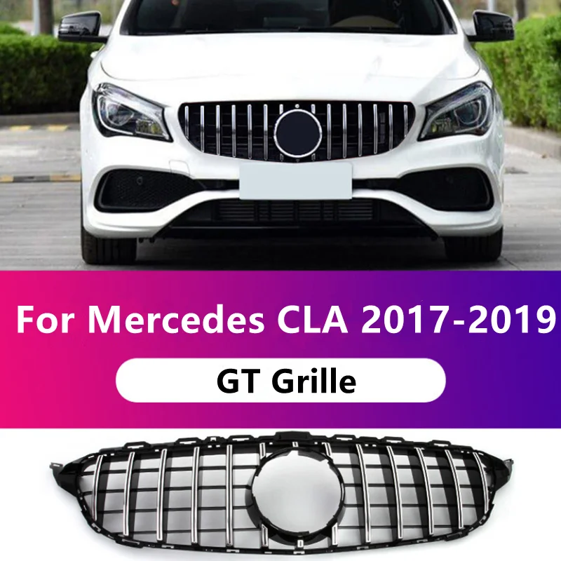 Передняя сетчатая решетка GT Style для Mercedes Benz CLA 2017 2018 2019 капота W117 гоночный