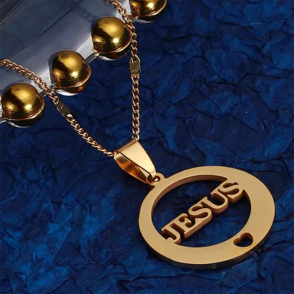 Цепочка с подвеской Иисуса из нержавеющей стали|Подвески| |