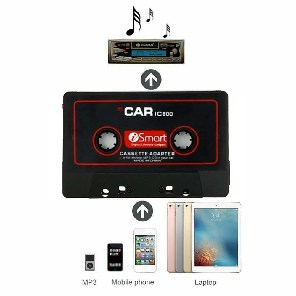 Автомобильная аудиокассета с разъемом 3 5 мм стереоадаптер IC880 для CD MP3/4 AUX