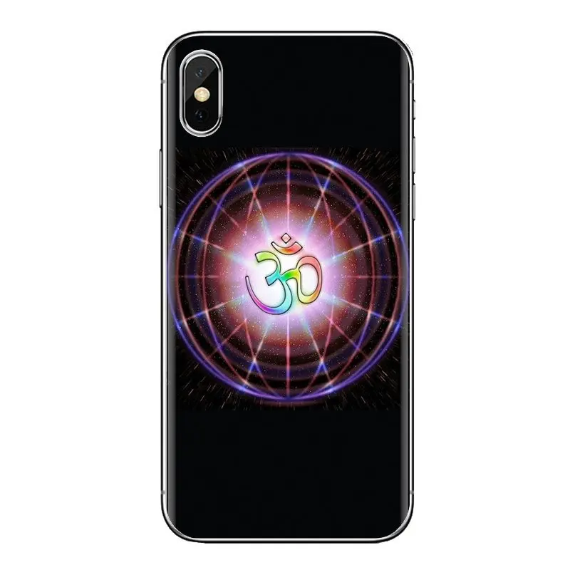 TPU Shell Covers For iPhone XS Max XR X 4 4S 5 5S 5C SE 6 6S 7 8 Plus Samsung Galaxy J1 J3 J5 J7 A3 A5 Aum hinduism om religious |