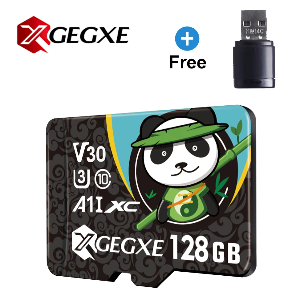 128GB-Card Reader XGEGXE Micro SD 16GB 32GB 64GB 128GB Memory Card C10 Fashion TF Card Flash Drive for Android - Емкость: 128GB-Card Reader