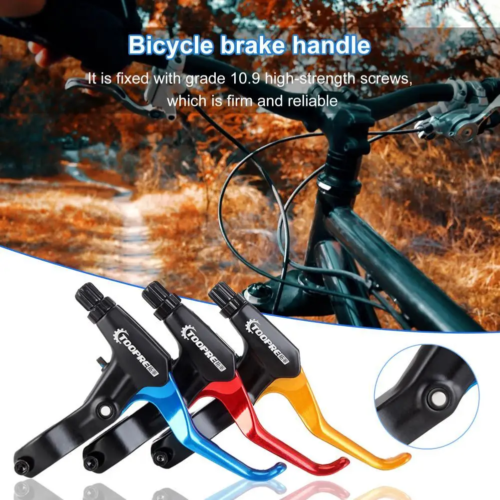 

1 Pair Bike Brake Handle Quick Rebound Wear Resistant Aluminium Alloy Three Finger Pinch Brake Lever Cycling Supplies