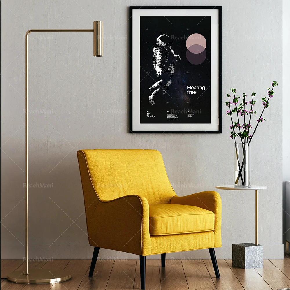 

-Astronaute dans l'espace design graphique impression murale moderne espace art galaxie décoration murale artiste moderne