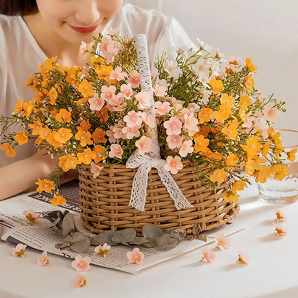 1 букет искусственных цветов на ощупь домашний Свадебный декор | Дом и сад