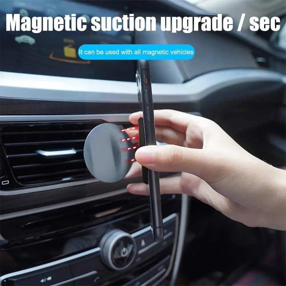 

Magnetic Car Phone Holder Air Outlet Navigation Rotate Anti Phone Stand Mobile Lazy Support Ring Finger Slip Bracket Black E9Q7