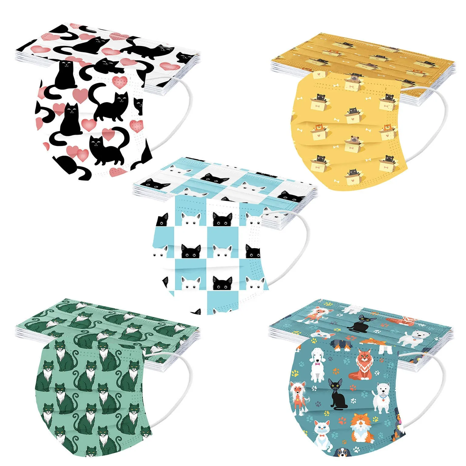 10-100 шт. Принт с животными и героями из мультфильмов Для костюмированной