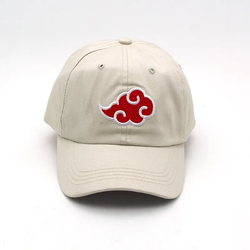 B Аниме Наруто Akatsuki шляпы для косплея Учиха Итачи хлопок Красное Облако вышивка кепки s Бейсболка Путешествия Открытый шляпа Регулируемая Новинка - Цвет: B