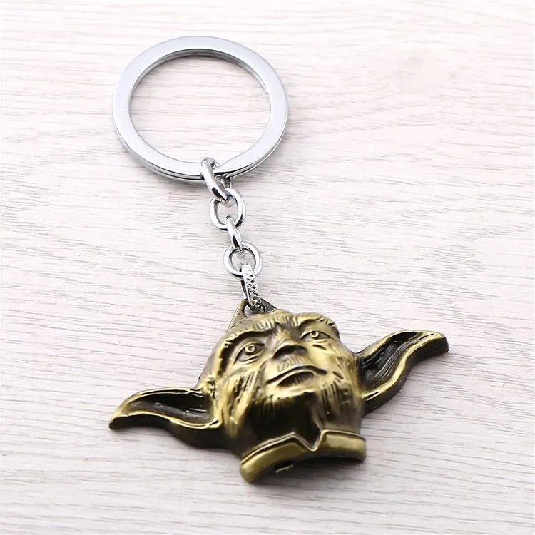 J Store Звездные войны Рыцарь Джедай Мастер Йода фигура сплав подвеска брелок бронзовый Брелок Талисман держатель сувенир ювелирные изделия