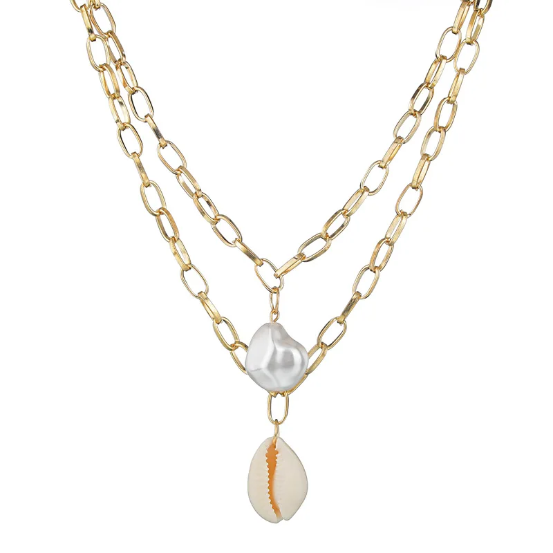 Женские винтажные свадебные жемчужные Раковина Морская звезда ожерелье для