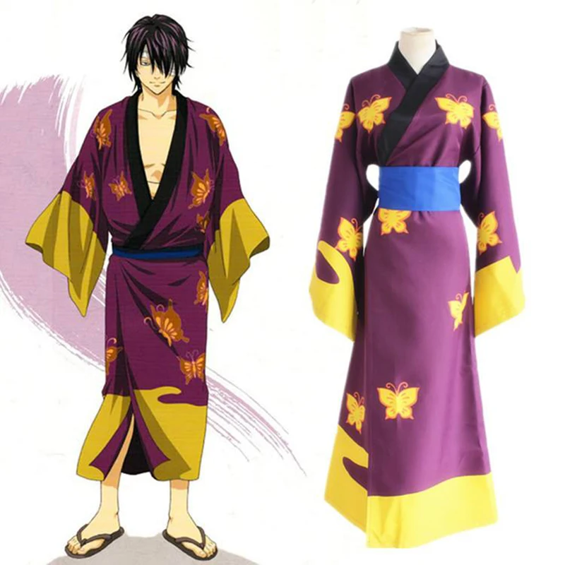 

Anime Gintama Cosplay Costumes Shinsuke Takasugi Cosplay Costume Kimono Halloween Party Silver Soul Cosplay Costume