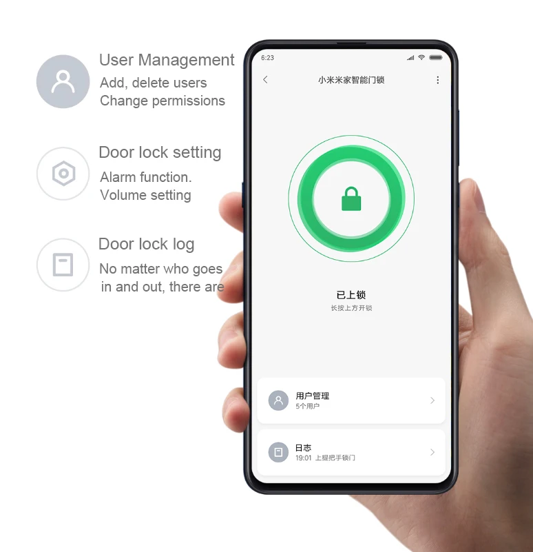 Xiao mi jia умный дверной замок Умный Замок отпечаток пальца пароль NFC Bluetooth разблокировка Обнаружение сигнализации работа mi Home приложение управление