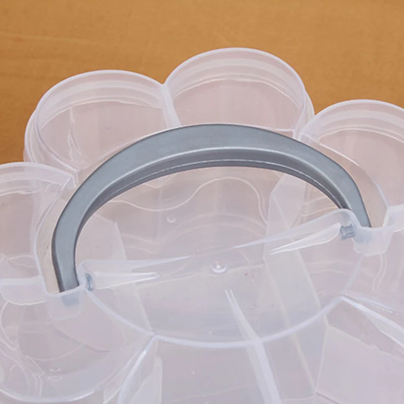 

3-Tier Clear Plastic Stackable Organiser Storage Hobby Craft Box Container Jewellery Case