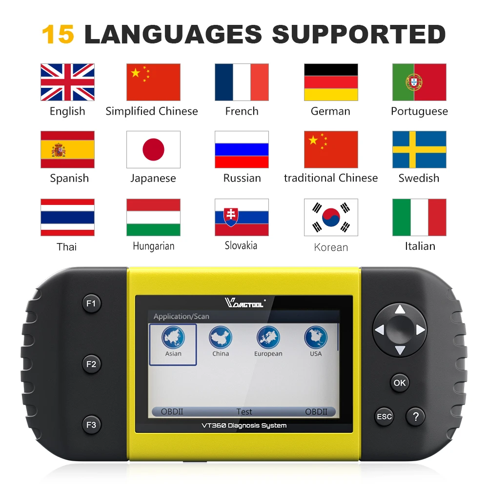 Автомобильный диагностический сканер VDIAGTOOL VT360 VT300 VT600 профессиональный