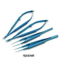 12 5cm titanium alloy instruments set forcep needle holder scissor ophthalmic instruments